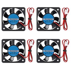 DIANN 4pcs 5010 3D Printer DC 24V Brushless Blower Cooling Fan Turbine Turbo 5010 Sleeve Bearing Brushless Cooling Fan