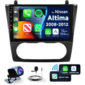 HIFI لنيسان Altima 2008-2012 Manual A/C Android13 Car Radio Stereo ، اللاسلكي Carplay Android Auto 9inch Touch Screen Bluetool in Kuwait