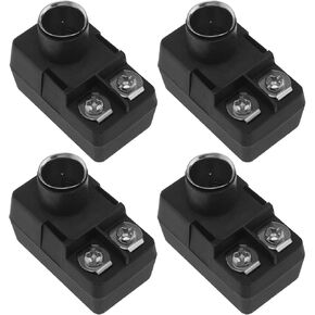 Create idea 4PCS Antenna Matching Transformer Connector 300-Ohm Wire Antenna Cables to 75-Ohm F-Type Male Coax Connectors for HF UHF VHF FM TV Antennas