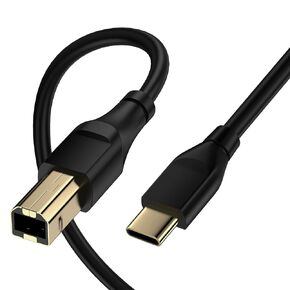 USB C Printer Cable 10FT USB C Cable Cord for Printer to Computer for MacBook Pro/Air, iPad Pro/Air, HP, Epson, Canon,Brother, MIDI Cable for Yamaha Casio Digital Piano,MIDI Keyboard,DJ Controller