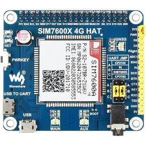 Waveshare Raspberry Pi LTE Cat-4 4G 3G Cellular Modem SIM7600A-H 4G HAT for Raspberry Pi 4B+ 4B 3B+ 3B 2B+ Zero Jetson Nano Ardui GNSS Positioning for North America