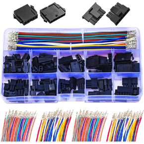 Compatible with Molex Connector Kit, Micro-Fit 3.0mm Singlel Row 2P 3P 4P 5P 6P Male Female Housing with Premium 22AWG Pre-Crimped Cables (KS-MX3.0-Single)