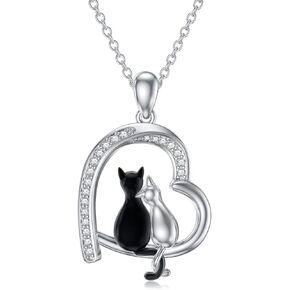 WINNICACA Sterling Silver Cat/Ladybugs/Cow/Cardinal/Hummingbird/Dragonfly Necklace for Women & Teen Girls Exquisite Jewelry Gifts for Birthday, Christmas Gifts for Mother and Daughter