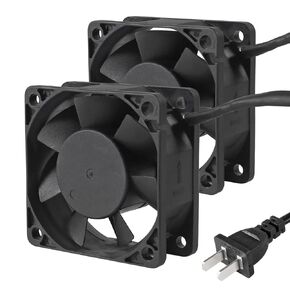 2PCS EC 20V-230V 60mm x 60mm x 25mm Cooling Fan Dual Ball Bearings High Speed Cooling Fan (2.36"x2.36"x0.98")