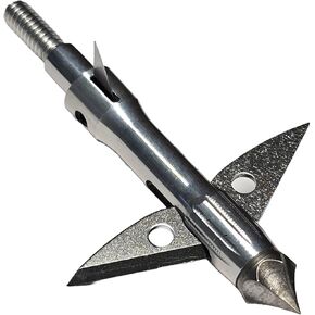 Zeus 100 Grain BROADHEADS with Patented Smart Head Technology (3 Pack), Hunting Arrow Heads Patented Tip and Blades, 4 Blades