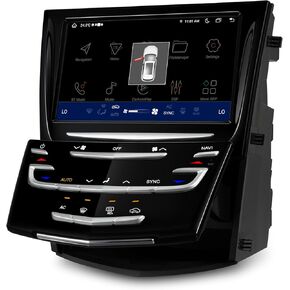 XTRONS 8 Inch Android 14 Car Stereo for Cadillac ATS SRX XTS CTS with Motorized Faceplate Storage Compartment, IPS Touch Screen 4+64GB Global 4G GPS Navigation Support Wireless Car Play Android Auto