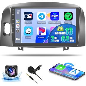 Car Radio for Hyundai Sonata 2004 2005 2006 2007 2008, Car Stereo Wireless Carplay Android Auto, Android 13 System, 2+64GB, 9 Inch Touch Screen Bluetooth Car Radio GPS WiFi SWC Backup Camera