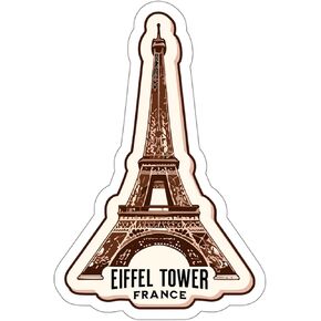 Eiffel Tower France France Sticker Weatherproof Souvenir Secal Vinyl Small Racking Water Bottle Passport Book Scrapbook Procbort Laptop Tumbler Phone Size Funny Gift - 4 ″ × 4 ″