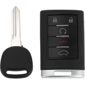 X AUTOHAUX 315MHz OUC6000066 Keyless Entry Remote Ignition Transponder Key Fob for Cadillac CTS 2008-2013 for Cadillac DTS 2008-2011 46Chip 5 Buttons
