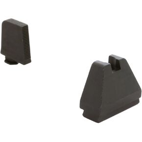 AMERIGLO Optic Compatible Sight Set for Glock - 9XL Tall Black Serrated .500" Front, Flat Black .600" Rear