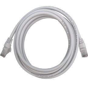 2028 Cat6 Patch Cable 3 Meter White - Machine terminated Speed Tested ethernet Cable, UL Listed, Gold Plated Conductors, Strain Relief Boots, 10Gbps 550Mhz, Pure Solid Copper,