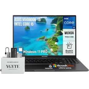 ASUS Vivobook 16 Laptop Computer, 16 Inch Laptop i5 WUXGA, Intel i5 Laptop PC 10-Core, Lifetime Office, 40GB RAM 2TB SSD Windows 11 Pro Laptop Fingerprint Backlit Fullsized Numeric Keypad|HDMI|USB-C in Kuwait