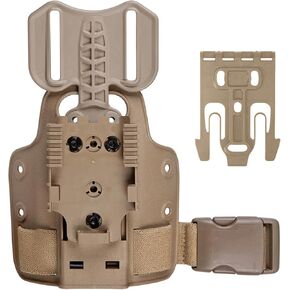 Drop Flex Adapter with Single Strap Leg Platform Polymer Leg Shroud for Gun Holsters 6004 Polymer Leg Shroud Adapter for Holsters, Assembly QLS 19 22 for Quick Locking System Kits, Tan