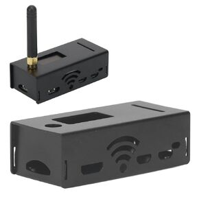 MMDVM Hotspot Shell Cutout Aluminum Alloy Hotspot Protective Case Hotspot Case with M2.5X3 Screws Black