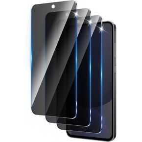 3 Pack Privacy Screen Protector Designed for Samsung Galaxy S24 FE,Full Coverage Anti-Spy Tempered Glass Film,9H Hardness,Anti-Fingerprint,Bubble Free,Easy to Install