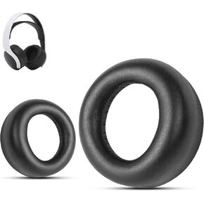 Krone Kalpasmos Replacement Earpads for Sony PlayStation 5 Pulse PS5 3D Wireless Headset(PlayStation Pulse 3D), Ps5 Headset Replacement Ear Pads with Premium Protein Leather Memory Foam, Black