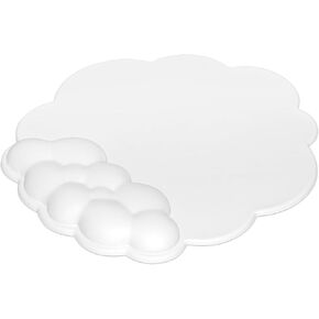 Cloud Keyboard Wrist Rest, Memory Foam Wrist Pad with Non-Slip Base for Typing Pain Relief, Wrist Pad for Keyboard, Mouse Pad Wrist Support for Office/Computer/Laptop(White)
