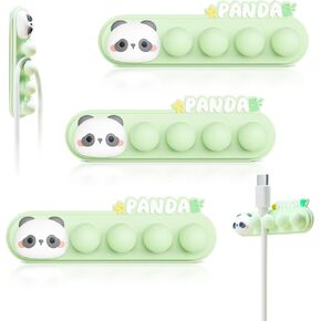 3 Pack Cute Animal Cable Organizer, USB Cable Clips, Charging Cord Holder, Wire Management for Office Desk Workbench Bedroom Bedside Nightstand Car.
