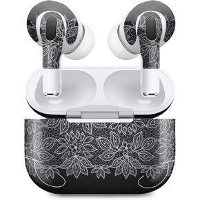 MightySkins (2 Pack) Skins Compatible with Apple AirPods Pro 2 - Floral Lace | Protective, Durable, and Unique Vinyl Decal wrap Cover | Easy to Apply, Remove, and Change Styles | Made in The USA