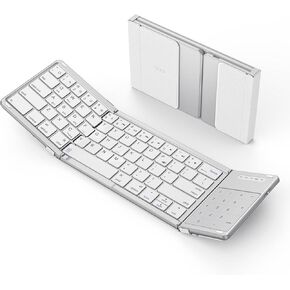 لوحة مفاتيح SODI قابلة للطي مع لوحة اللمس الحساسة ، لوحة مفاتيح Bluetooth المحمولة لـ IMAC ، الأجهزة المتعددة ، 2 في 1 لوحة مفاتيح محمولة ذات طيبة ثنائية الحجم ، سفر ، سفر