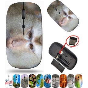 maizi Mouse for Laptop Chromebook Laptop PC Notebook Mice for Laptop Image ID: Monkey Close up Image 34316511 Portable 2.4G with USB Receiver Made in USA