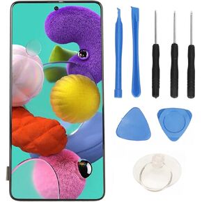 OLED Screen Replacement for Galaxy A51, 6.5in Digitizer Assembly with Disassembly Tool, for Galaxy A51 A515U1 A515U A515A A515F A515U