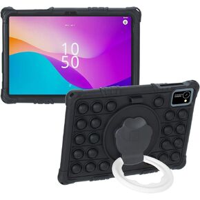 (for DigiLand DL1050) Transwon Kids Case Accessories for DigiLand 10.1 Tablet Model DL1050, with Stand/Handle/Stylus Holder - Black