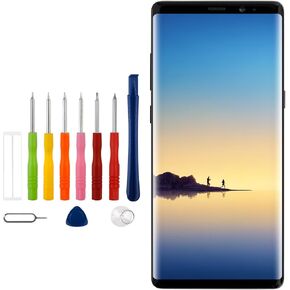 [with Frame] Vvsialeek New TFT LCD Touch Screen Digitizer Assembly for Galaxy Note 8 SM-N950F SM-N950U with Technical Repair Tools Kit-NO Fingerprint Function