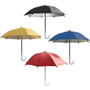 LIFKOME Mini Umbrellas Phone Umbrella 4 Pack Universal Adjustable Piggy Phone Stand Sun Visor Sun Shade Cover Sun Shield Mount Phone Holder Anti- Refection Block Glare Assorted Color Mini Phones