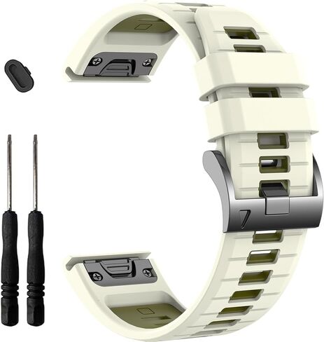 Ezmvzku 22mm QuickFit Silicone Watchband for Fenix ​​8 47mm/Fenix ​​E Fenix ​​7/6/5/7 Pro/6 Pro/5 Plus ، حزام استبدال الرياضة لـ Garmin Forerunner 965 955/النهج S70 47 مم/S62/Marq (Gen 2) in Saudi Arabia