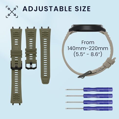 kwmobile Straps Compatible with Amazfit Active Edge (A2212) Straps - 2x Replacement Silicone Watch Bands - Black/Dark Blue in Saudi Arabia