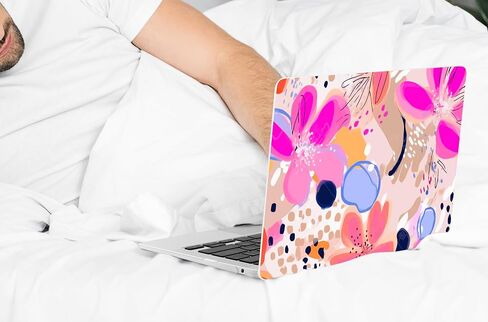 DONGKE Compatible with MacBook Air 13 inch Case 2021 2020 2019 2018 Release A2337 M1 A2179 A1932 with Retina Display & Touch ID, Plastic Hard Shell & Keyboard Cover - Floral Artistic in Kuwait