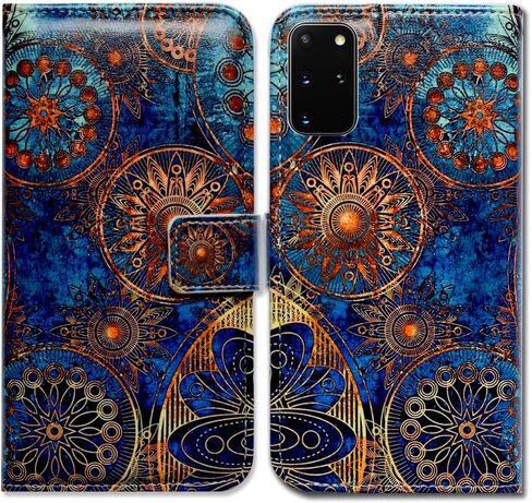 Case for Samsung Galaxy S20 Plus - Gorgeous Colours Circle Leather Flip Phone Case Wallet Cover with Card Slot Holder Kickstand in Kuwait
