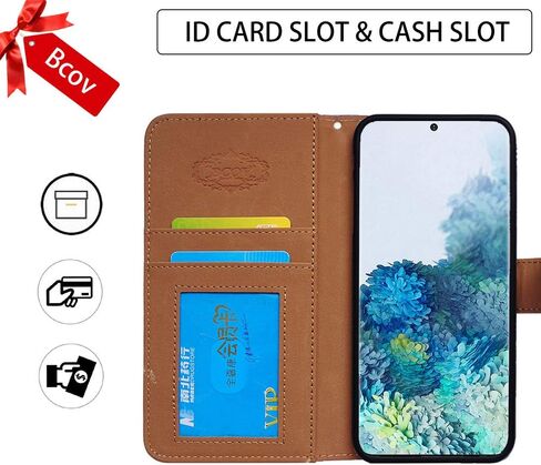 Case for Samsung Galaxy S20 Plus - Gorgeous Colours Circle Leather Flip Phone Case Wallet Cover with Card Slot Holder Kickstand in Kuwait