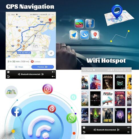 2+64G Android 13 Car Stereo لـ Subaru Outback Legacy 2010-2014 مع Carplay Android Auto ، شاشة تعمل باللمس 9.7 ' in Kuwait