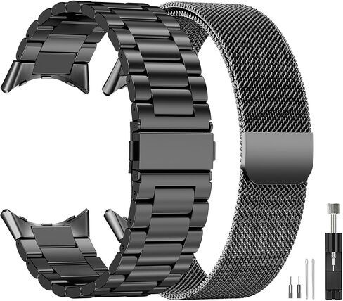 Metal Bands Compatible with Google Pixel Watch 3 45mm Watch Band,Stainless Steel Watch Band,milanese Replacement Watch Bands For Women(2 Pack) in Saudi Arabia