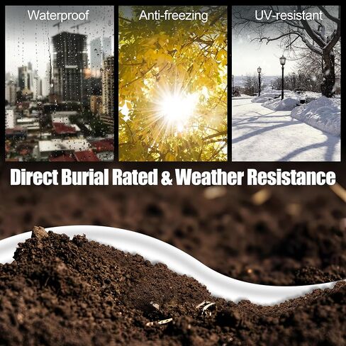 Cat 6 Outdoor Ethernet Cable 150ft (8 RJ45) ، Cat 6 Ethernet Cable Bulk 150 FT ، Huffice 23 AWG ، Direct Burial ، مقاوم للماء ، مقاوم للأشعة فوق البنفسجية ، كابل شبكة الإنترنت لألعاب جهاز التوجيه ، CCA in Kuwait