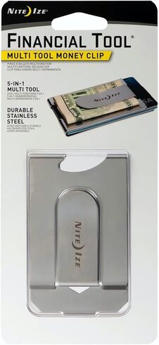 أداة Nite Ize Financial ، مقطع أموال متعدد الأدوات ، محفظة الحد الأدنى ، مقطع المال ، الأداة المتعددة ، وسرد حاملات بطاقة الائتمان ، الفولاذ المقاوم للصدأ in Kuwait
