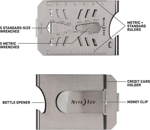 أداة Nite Ize Financial ، مقطع أموال متعدد الأدوات ، محفظة الحد الأدنى ، مقطع المال ، الأداة المتعددة ، وسرد حاملات بطاقة الائتمان ، الفولاذ المقاوم للصدأ in Kuwait