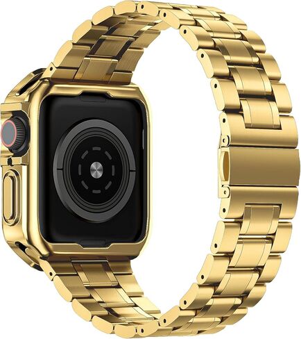 Mryuesg متوافق مع شريط Apple Watch وحالة ، سلسلة معدنية من الفولاذ المقاوم للصدأ مع غطاء TPU ، حزام سوار ارتباط ذكي ، فرقة معصم لـ I-Watch Ultra2 Series 9 8 7 6 5 4 3 2 1 SE in Saudi Arabia