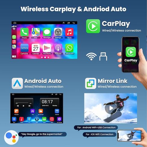 4+64GB Car Radio for Toyota 4Runner 2010-2022 with Wireless Carplay&Android Auto, Android 13 IPS 4Runner Stereo Support Voice Control GPS Bluetooth 5.2 FM SWC DSP WiFi EQ Backup Camera in Kuwait