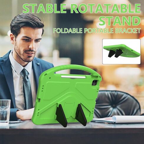 Dteck Kids Case for iPad Air 13 inch M2 2024,iPad Pro 12.9" Case 3rd/4th/5th/6th Generation,Lightweight Shockproof Rugged EVA Kids Friendly Handle Stand Child Proof Kids Case with Pencil Holder,Green in Kuwait