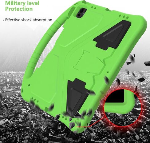 Dteck Kids Case for iPad Air 13 inch M2 2024,iPad Pro 12.9" Case 3rd/4th/5th/6th Generation,Lightweight Shockproof Rugged EVA Kids Friendly Handle Stand Child Proof Kids Case with Pencil Holder,Green in Kuwait