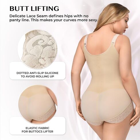 WS Waist Secrets Body Suit Shapewear for Women Tummy Control - Fajas Colombianas - Butt Lift Bodysuit in Kuwait