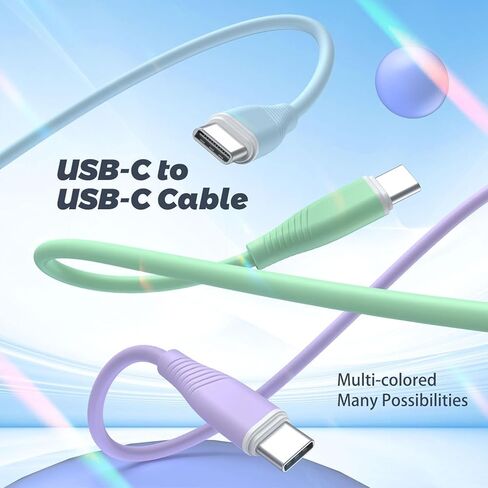 iPhone 15 Charger Cable 3 Pack 6 FT 60 W USB C Charger Cable USB C Cable Compatible with iPhone 15/15 Pro/15 Plus/15 Pro Max iPad Mini Pro Air MacBook Air Pro Switch Pixel LG and More-Green 1 in Kuwait