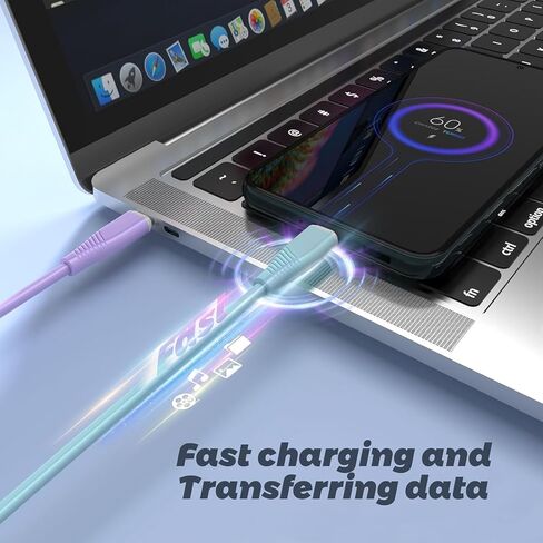 iPhone 15 Charger Cable 3 Pack 6 FT 60 W USB C Charger Cable USB C Cable Compatible with iPhone 15/15 Pro/15 Plus/15 Pro Max iPad Mini Pro Air MacBook Air Pro Switch Pixel LG and More-Green 1 in Kuwait