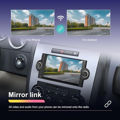 1+32G Car Radio Stereo for Dodge Ram 1500 2500 3500 2006-2008, Dodge Durango 2005-2008, Chrysler 300 2005-2007, Jeep Grand Cherokee 2005-2007, Android 13 Head Unit with GPS FM Bluetooth Mirror Link in Saudi Arabia
