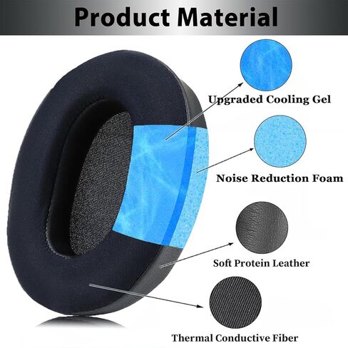 وسادات الأذن البديلة WH-XB900N ، وأسماء أذن هلام التبريد المطورة لـ Sony WH-CH720N ، و WH-CH710N ، و WH-CH700N ، و WH-XB900N ، واستبدال وسادة الأذن مع جلد البروتين والذاكرة اللياقة in Kuwait