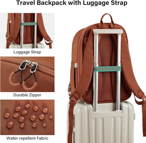 Hanke 18 Inch Expandable Travel Laptop Backpack for Women, Personal Item Backpack Work Backpack Woman Men Casual Daypack Backpacks Carry On Bag Backpacks for Airline Approved(Off White) in Saudi Arabia