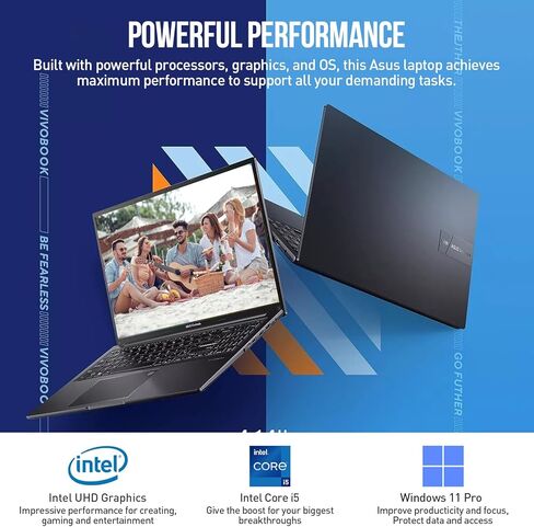 ASUS Vivobook 16 Laptop Computer, 16 Inch Laptop i5 WUXGA, Intel i5 Laptop PC 10-Core, Lifetime Office, 40GB RAM 2TB SSD Windows 11 Pro Laptop Fingerprint Backlit Fullsized Numeric Keypad|HDMI|USB-C in Kuwait
